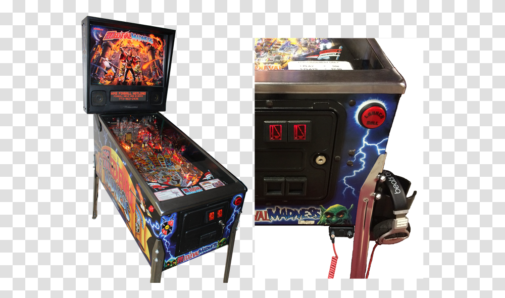 Medieval Madness Pinball, Arcade Game Machine, Monitor, Screen, Electronics Transparent Png