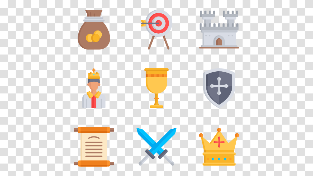 Medieval Medieval Flat Icon, Lamp, Trophy, Treasure, Airplane Transparent Png