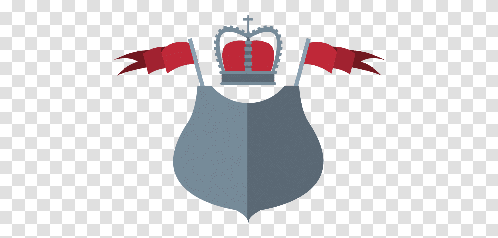 Medieval Shield With Crown And Flags Flat Icon Canva, Armor, Bib, Costume Transparent Png