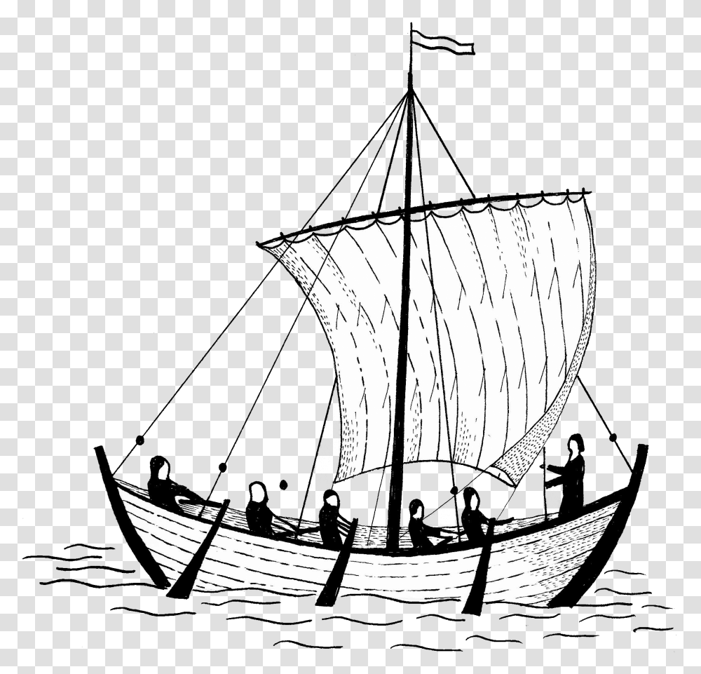 Medieval Ship, Silhouette, Vehicle, Transportation Transparent Png