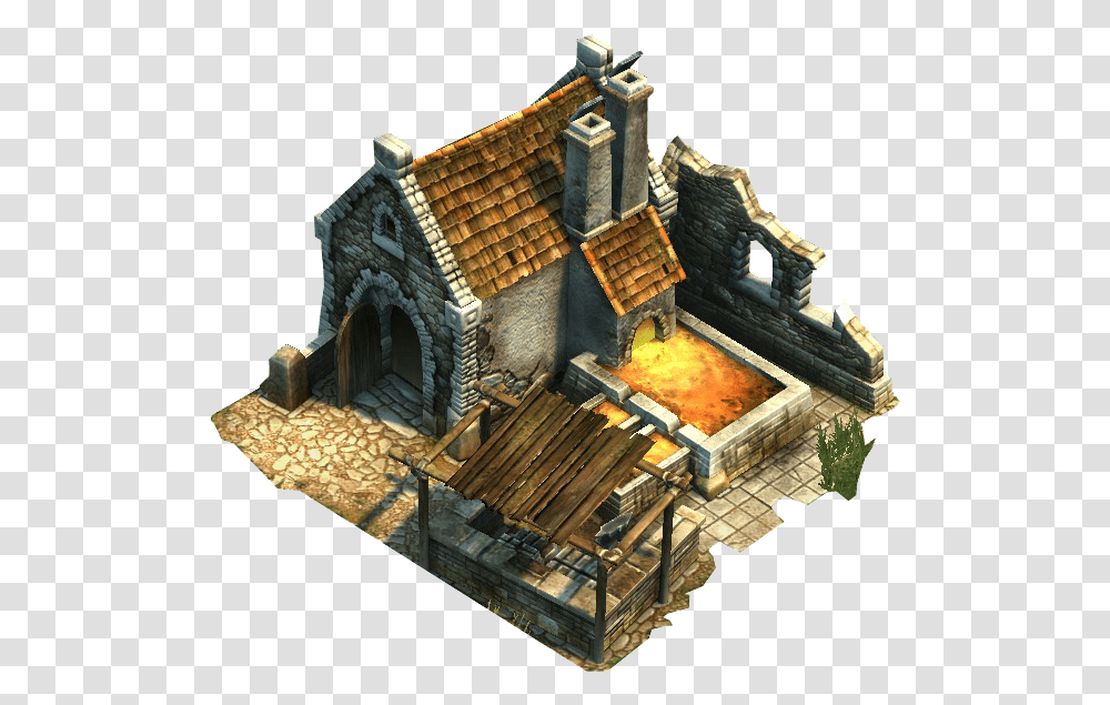 Medieval Smelter, Building, Housing, House, Fireplace Transparent Png
