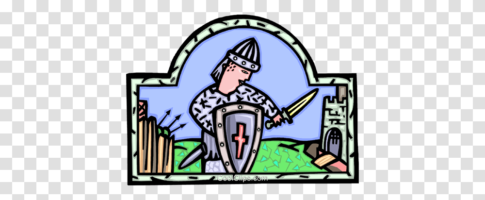 Medieval Warrior Royalty Free Vector Clip Art Illustration, Helmet, Apparel, Armor Transparent Png