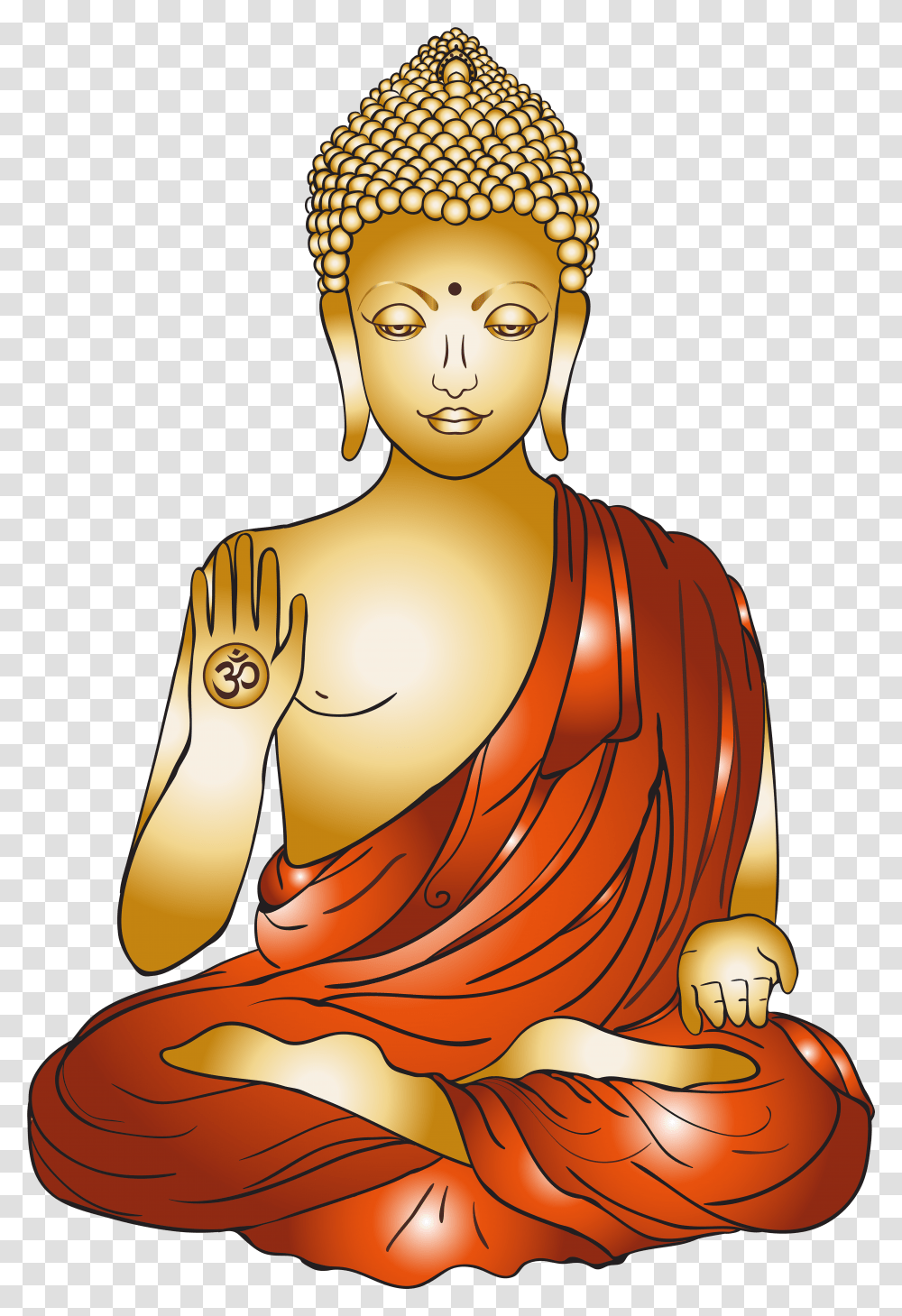 Meditating Clipart Of Buddha Transparent Png