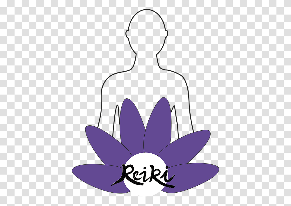 Meditation Clipart Reiki Reiki Dangers, Plant, Flower, Blossom, Purple Transparent Png
