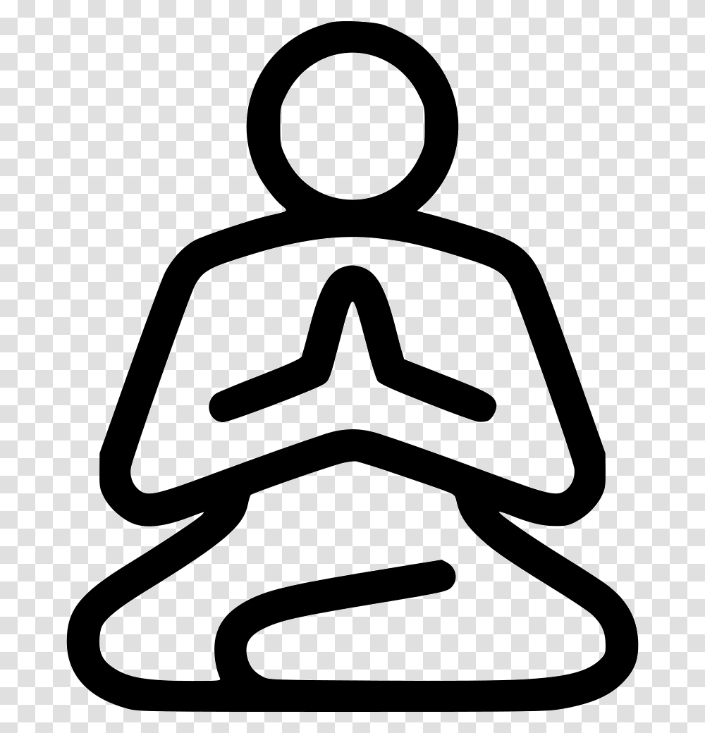 Meditation Icon Background, Stencil, Label Transparent Png