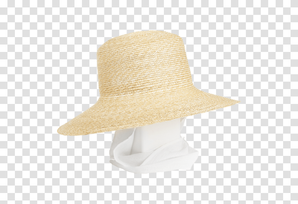 Medium Brim Flat Top Hat In Natural Straw W Neckshade, Apparel, Sun Hat, Lamp Transparent Png
