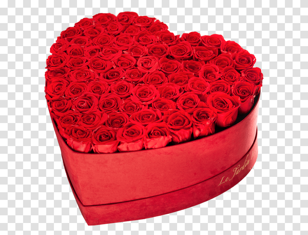 Medium Heart Red Suede Box With Preserved Roses Heart Shape Collection, Cake, Dessert, Food, Pattern Transparent Png