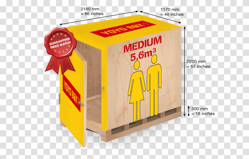Medium Portable Storage Box Self Storage Yoyo Box Storage, Label, Carton, Cardboard Transparent Png