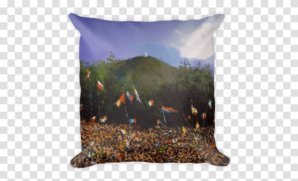 Medjugorje Crowds Pillow Cushion, Painting, Animal, Fish Transparent Png