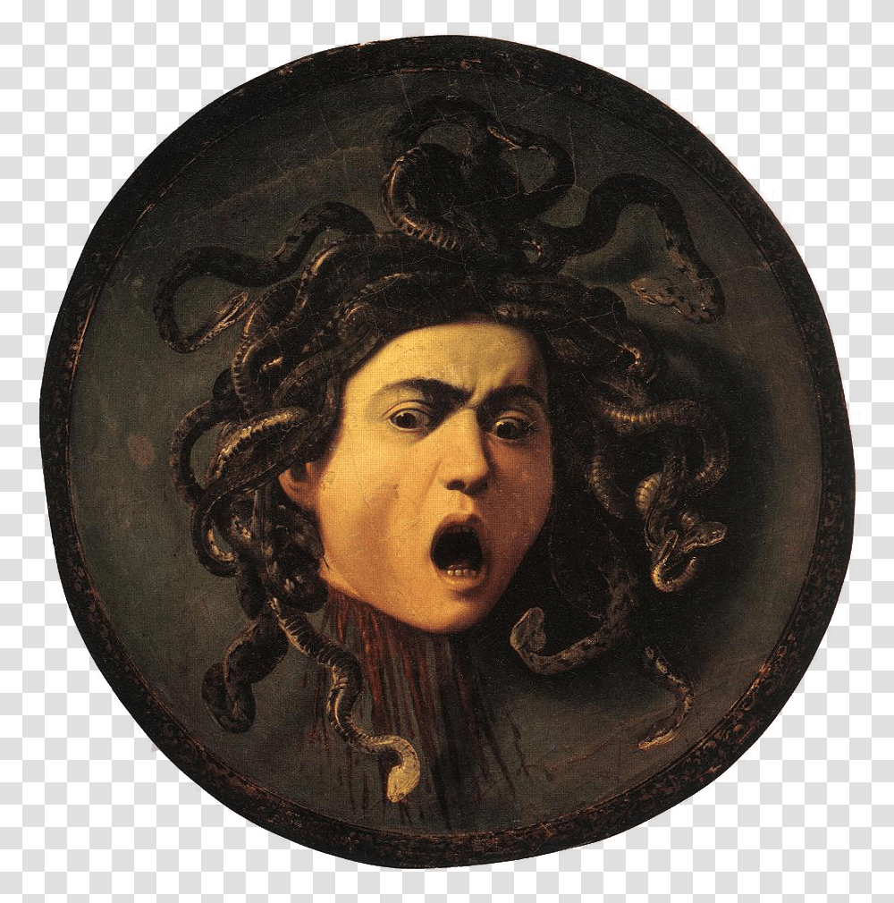 Medusa Caravaggio, Painting, Person, Human Transparent Png