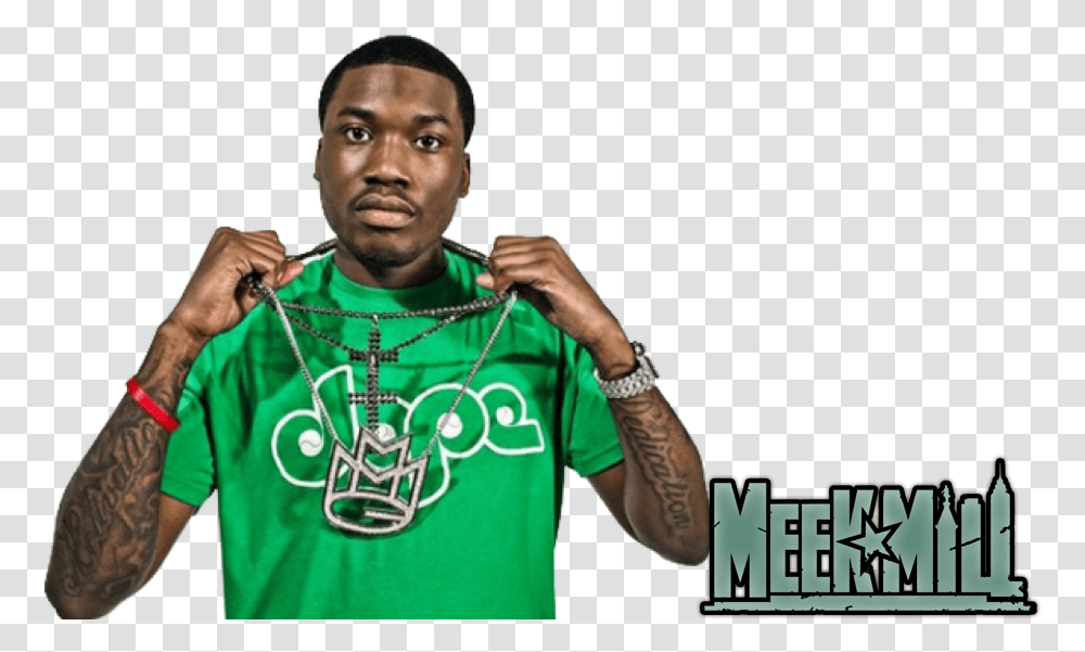 Meek Mill Mmg Chain, Person, Human, Apparel Transparent Png
