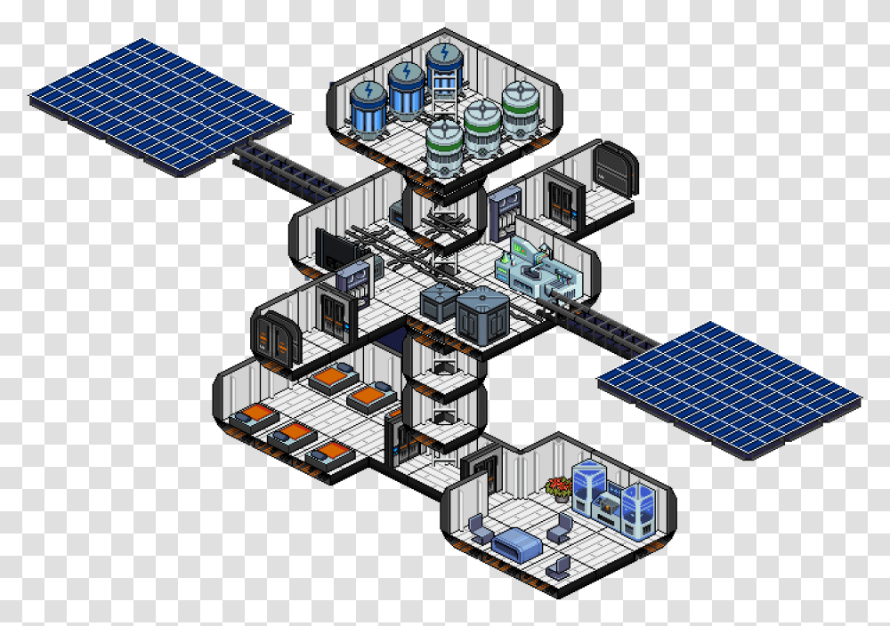 Meeple Station Space Station Interior Map, Solar Panels, Electrical Device, Diagram, Network Transparent Png