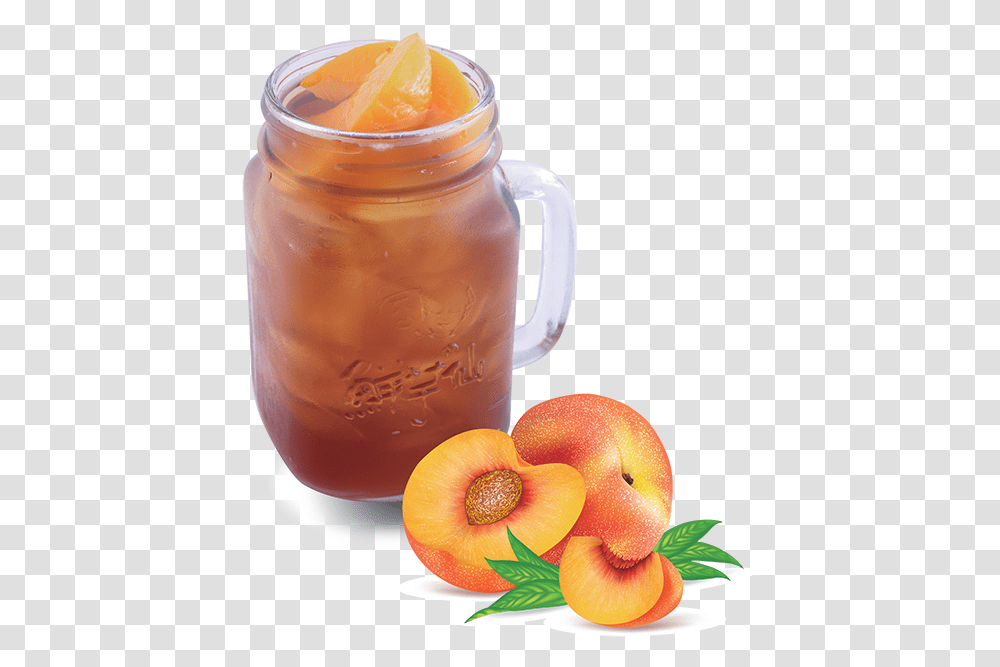 Meet Fresh Milk Tea With Boba Download Peach Tea No Background, Plant, Fruit, Food, Produce Transparent Png
