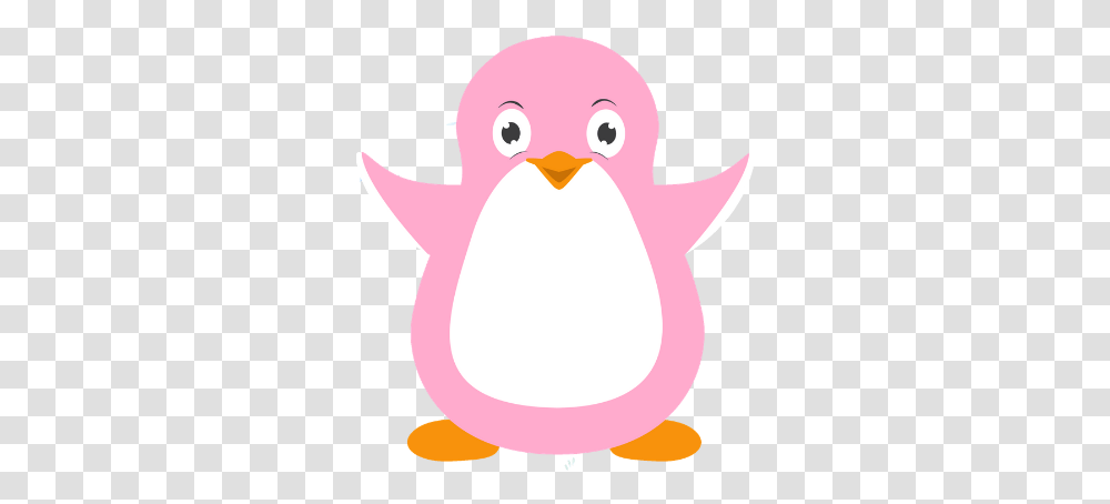 Meet Perla The Pink Penguin Dot, Animal, Bird, Snowman, Winter Transparent Png