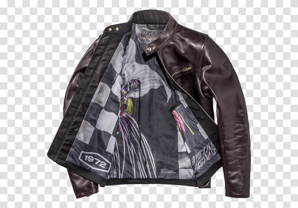 Meet The Artist Behind Dainese Demon Flower Design The Dainese Leather Jacket 72, Coat, Clothing, Apparel Transparent Png