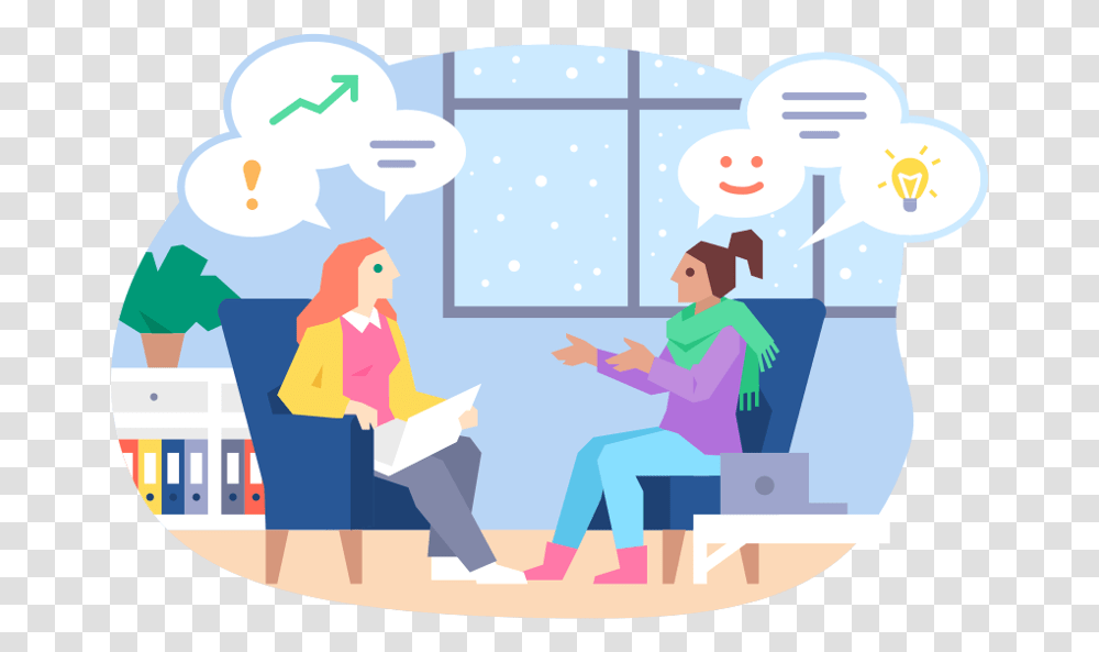 Meeting Clipart Employee, Person, Sitting, Female, Bird Transparent Png