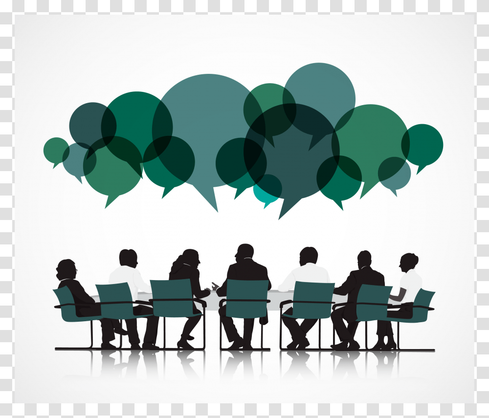 Meeting Icon, Person, Human, Sitting, Crowd Transparent Png