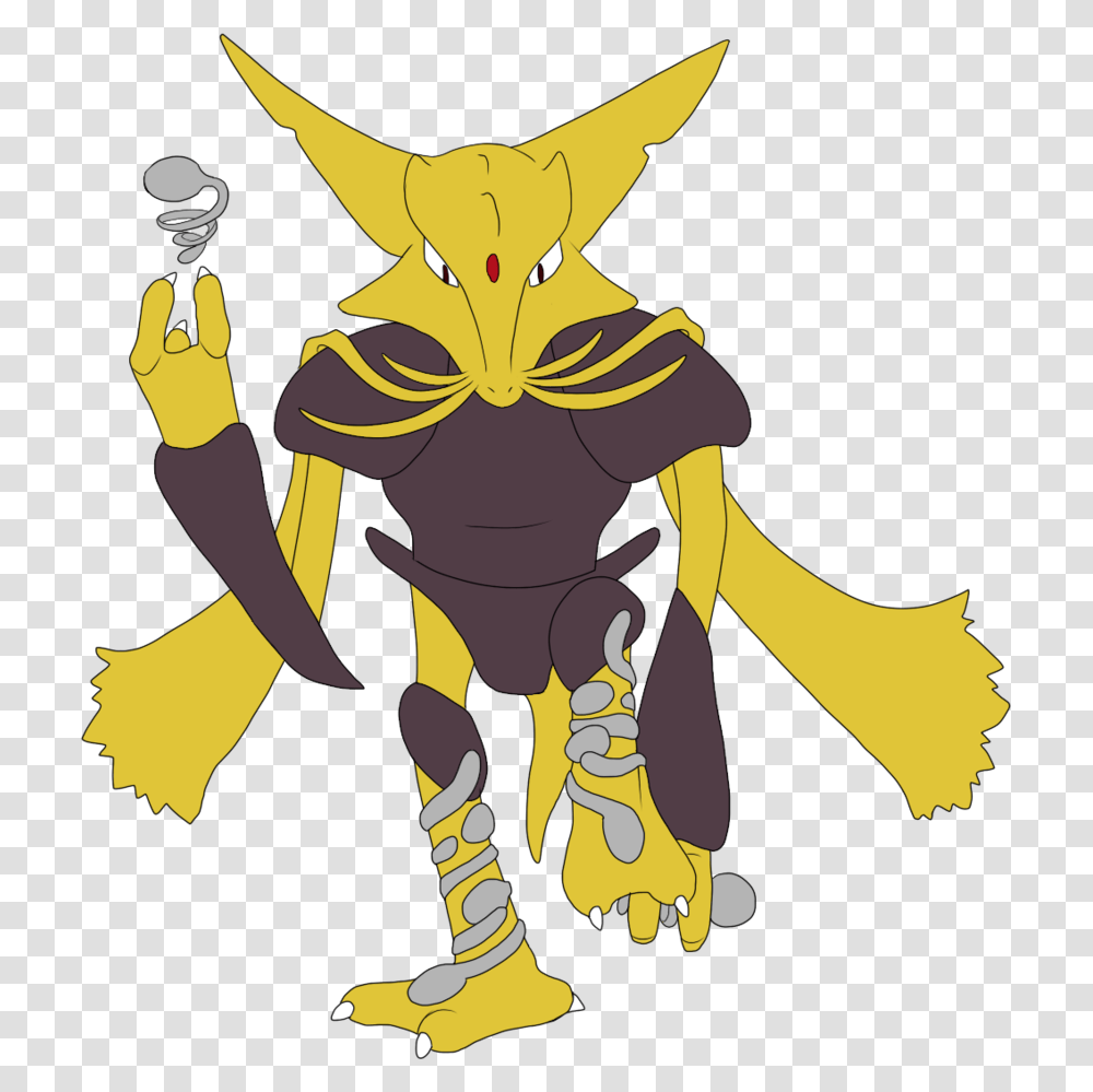 Mega Alakazam By Mute Owl Cartoon, Hand, Wasp, Bee, Insect Transparent Png