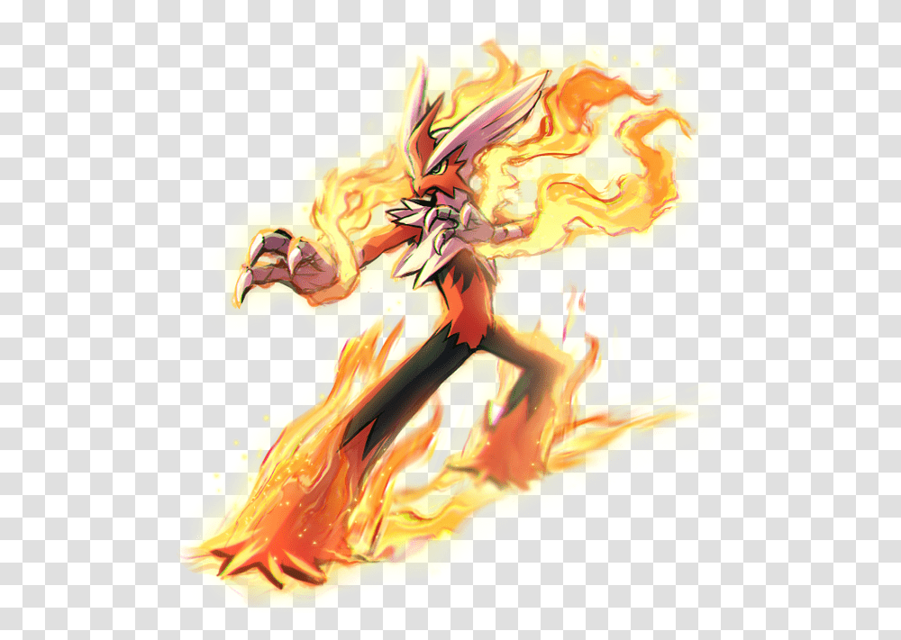 Mega Blaziken By Kawiko Mega Blaziken, Bonfire, Flame, Dragon Transparent Png