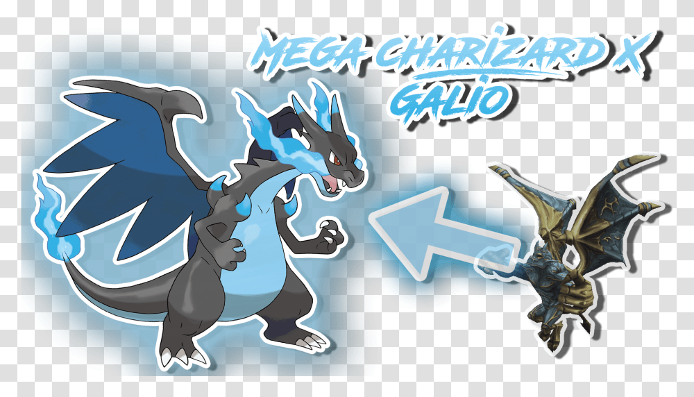 Mega Charizard X Galio Map Skins Red And Blue Charizard Pokemon Charizard, Graphics, Art, Statue, Sculpture Transparent Png