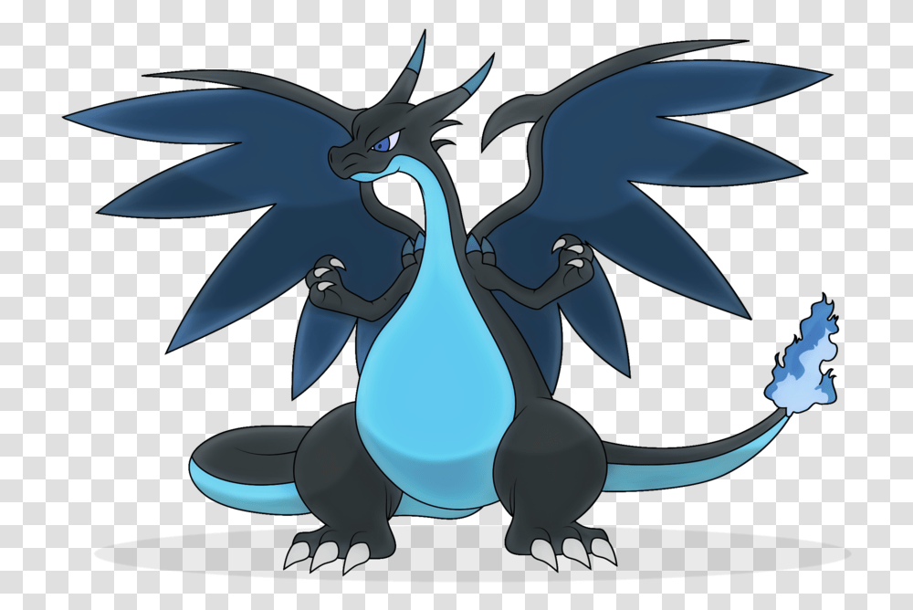 Mega Charizard X Without Flames, Animal, Wildlife, Mammal, Bird Transparent Png