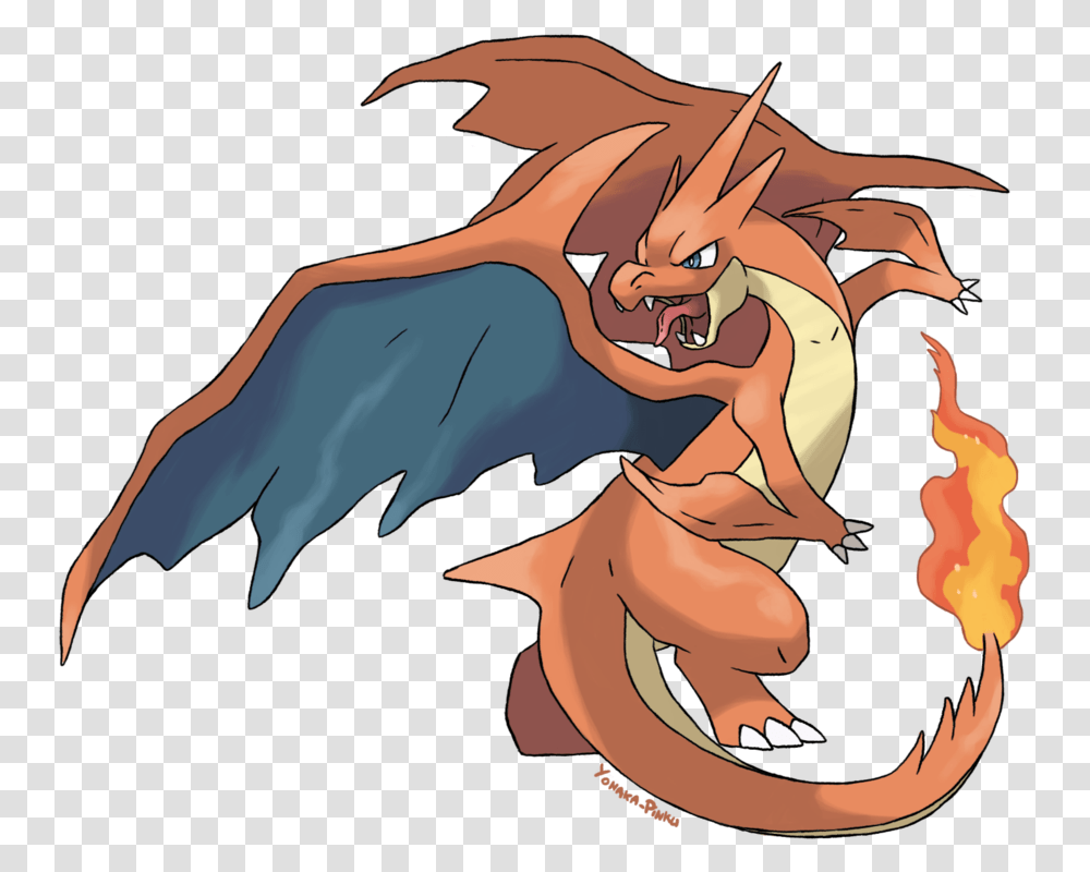 Mega Charizard Y, Dragon, Horse, Mammal, Animal Transparent Png