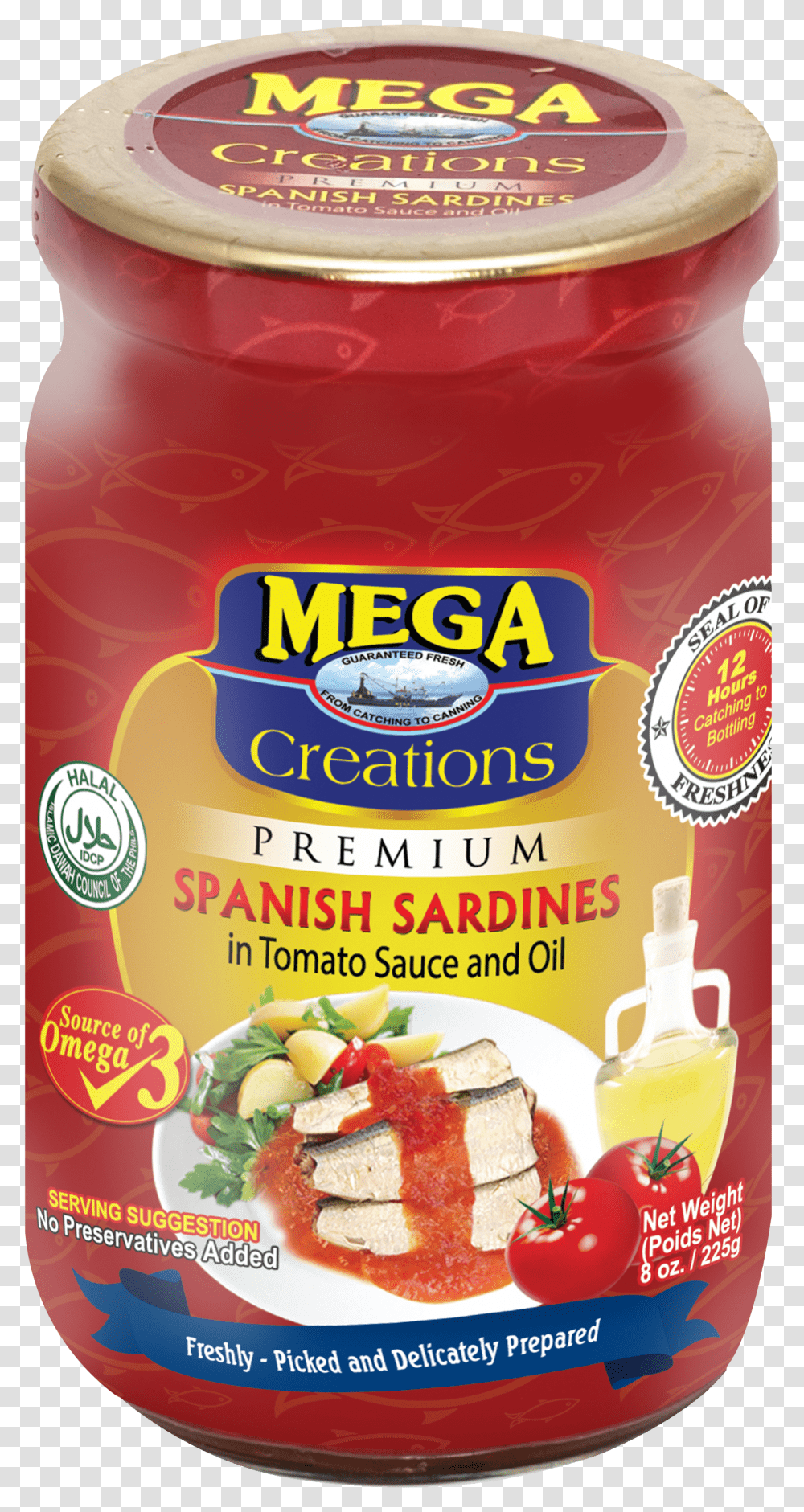 Mega Creations Spanish Sardines In Tomato Sauce And Mega Tuna Transparent Png