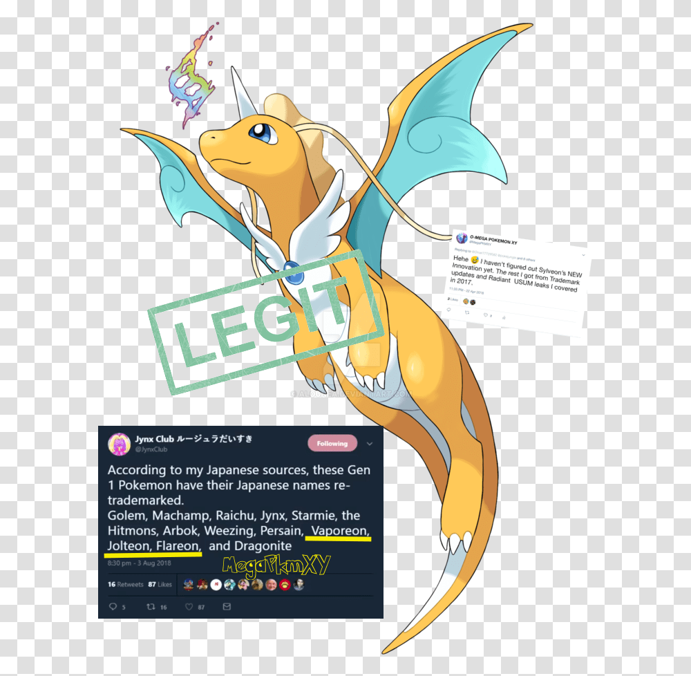 Mega Dragonite Pokemon, Poster, Advertisement, Flyer, Paper Transparent Png