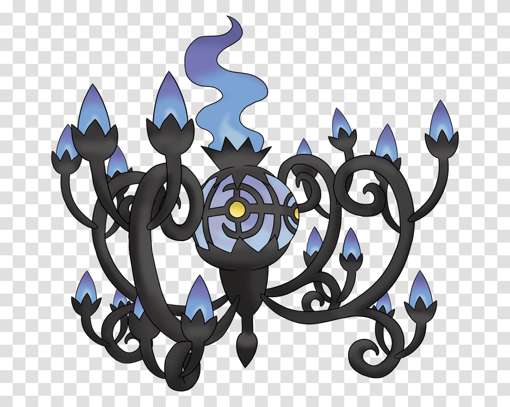 Mega Evolution Pokemon Chandelure, Chandelier, Lamp, Halloween, Lighting Transparent Png