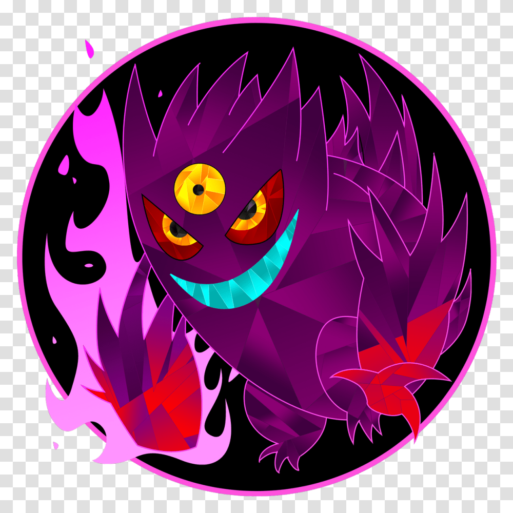 Mega Gengar, Dragon, Purple Transparent Png