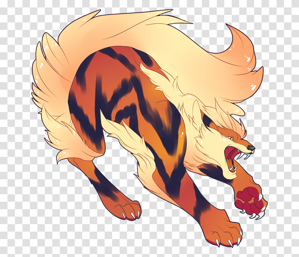 Mega Growlithe, Animal, Mammal, Outdoors, Bird Transparent Png