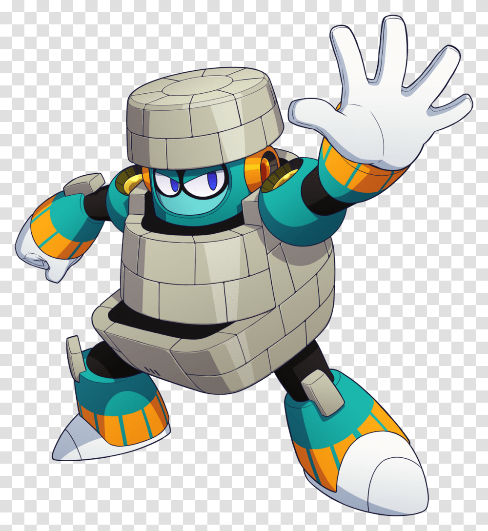 Mega Man 11 Block Man, Costume, Robot, Lawn Mower, Tool Transparent Png