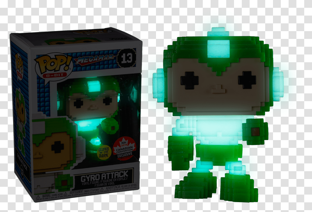 Mega Man Glow In The Dark 8 Bit Funko Pop Vinyl Figure Pop Vinyl, Toy, Pac Man, Green, Network Transparent Png