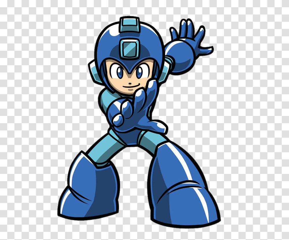 Mega Man Holding Out Hand, Robot, Figurine Transparent Png