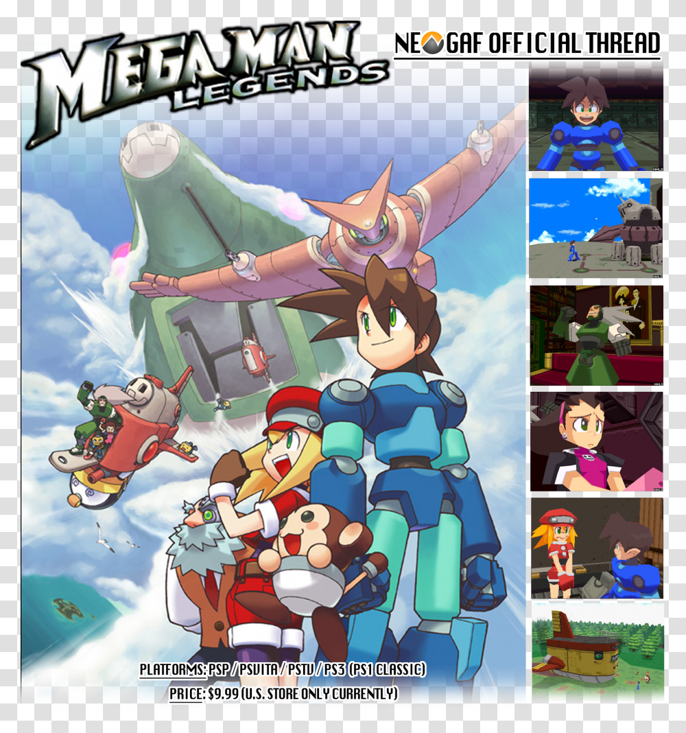 Mega Man Legends Artwork, Comics, Book, Person, Poster Transparent Png