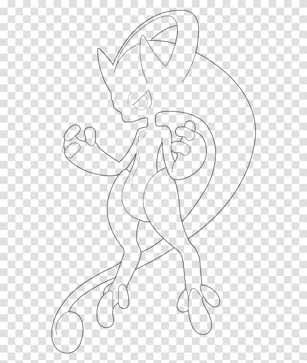 Mega Mewtwo Coloring Pages Mega Mewtwo Y Coloring Page, Gray, World Of Warcraft Transparent Png
