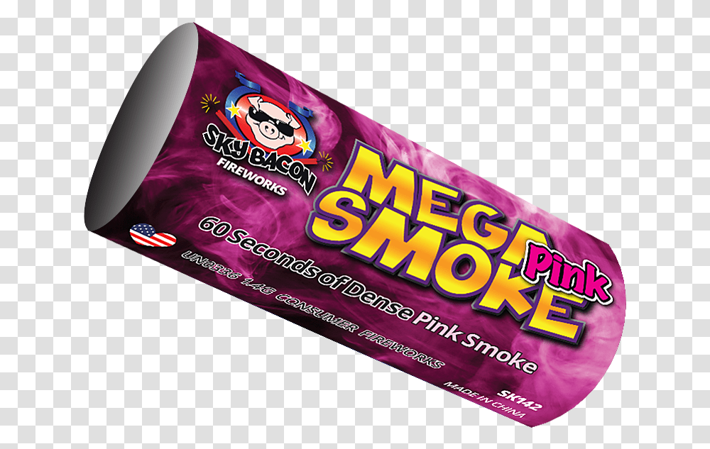Mega Pink Smoke Skateboarding, Food, Candy, Gum Transparent Png