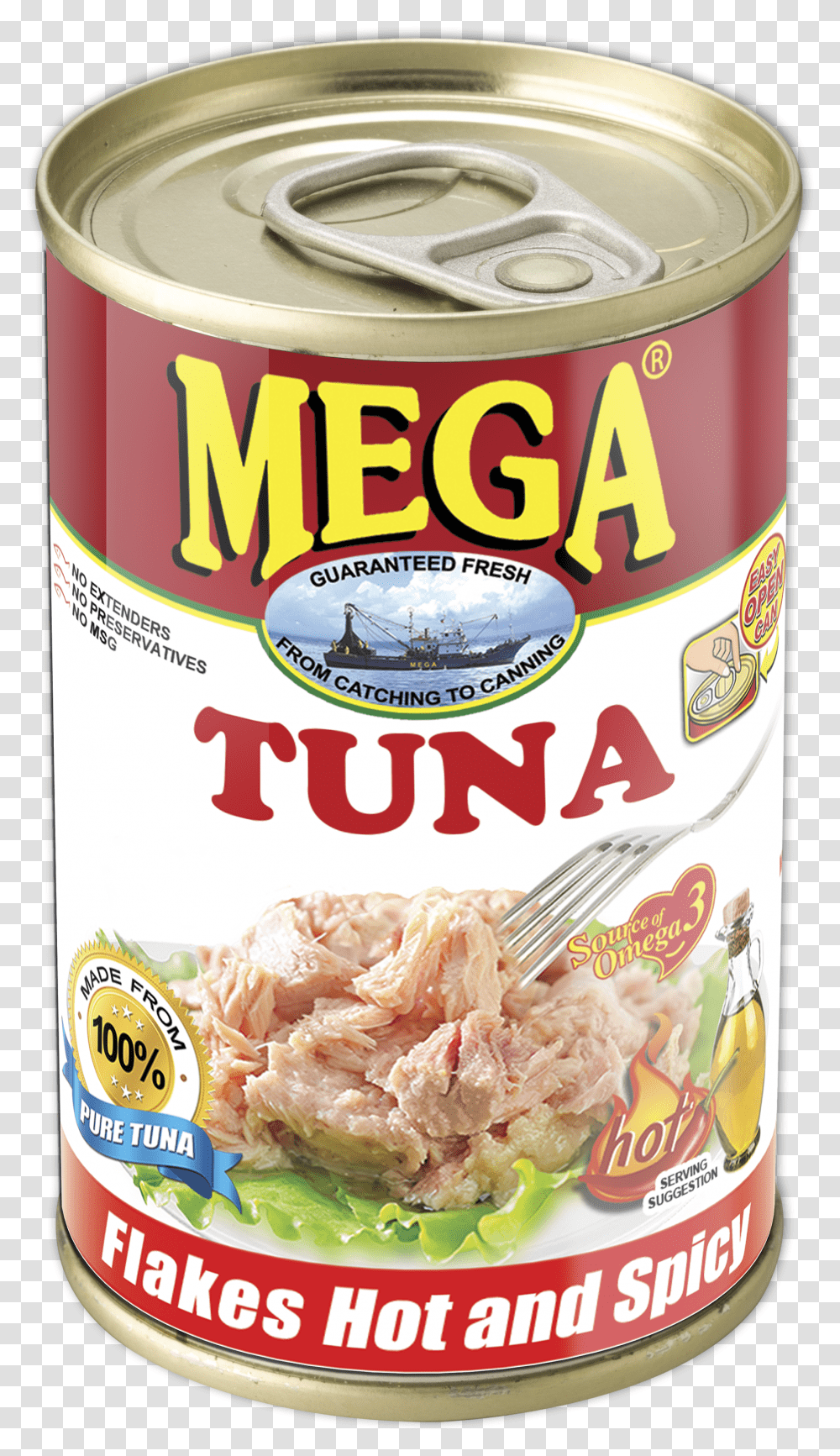 Mega Tuna Hot And Spicy 155g Mega Tuna Hot And Spicy Transparent Png