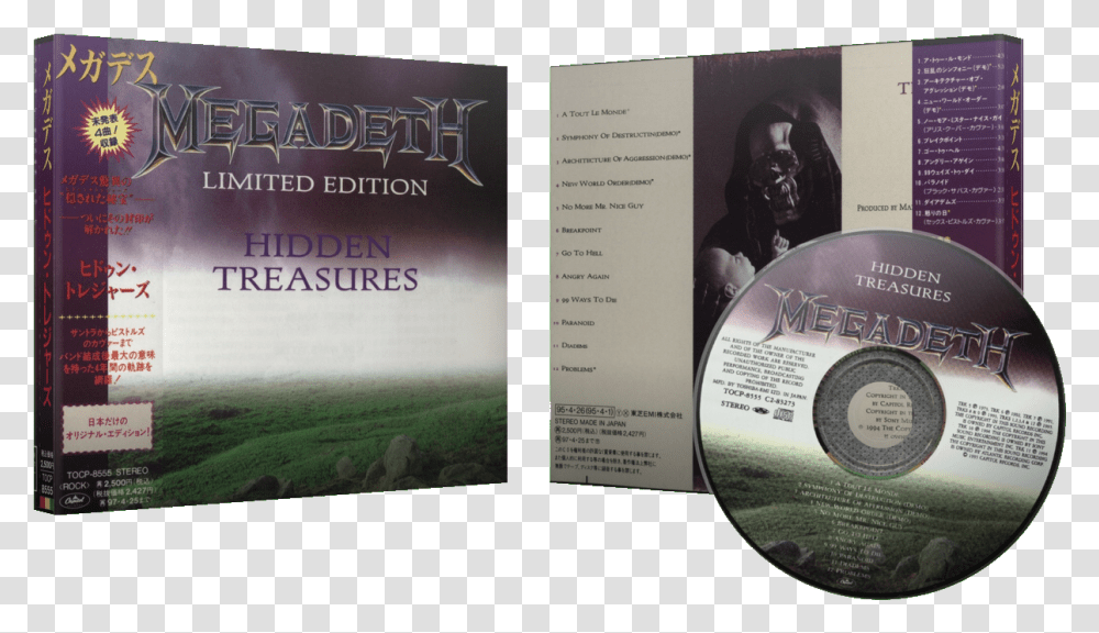 Megadeth Hidden Treasures, Disk, Dvd, Person, Human Transparent Png