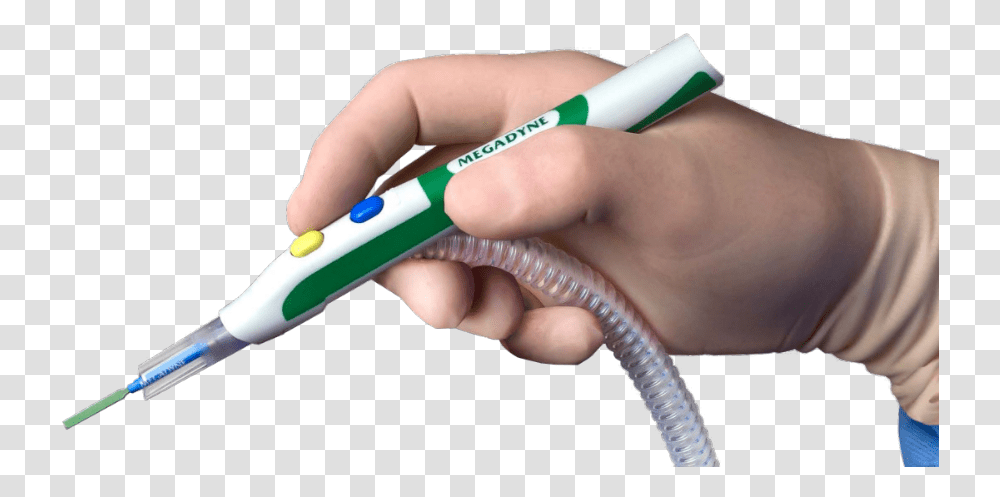 Megadyne Smoke Evacuation Pencil, Person, Marker, Finger, Peel Transparent Png