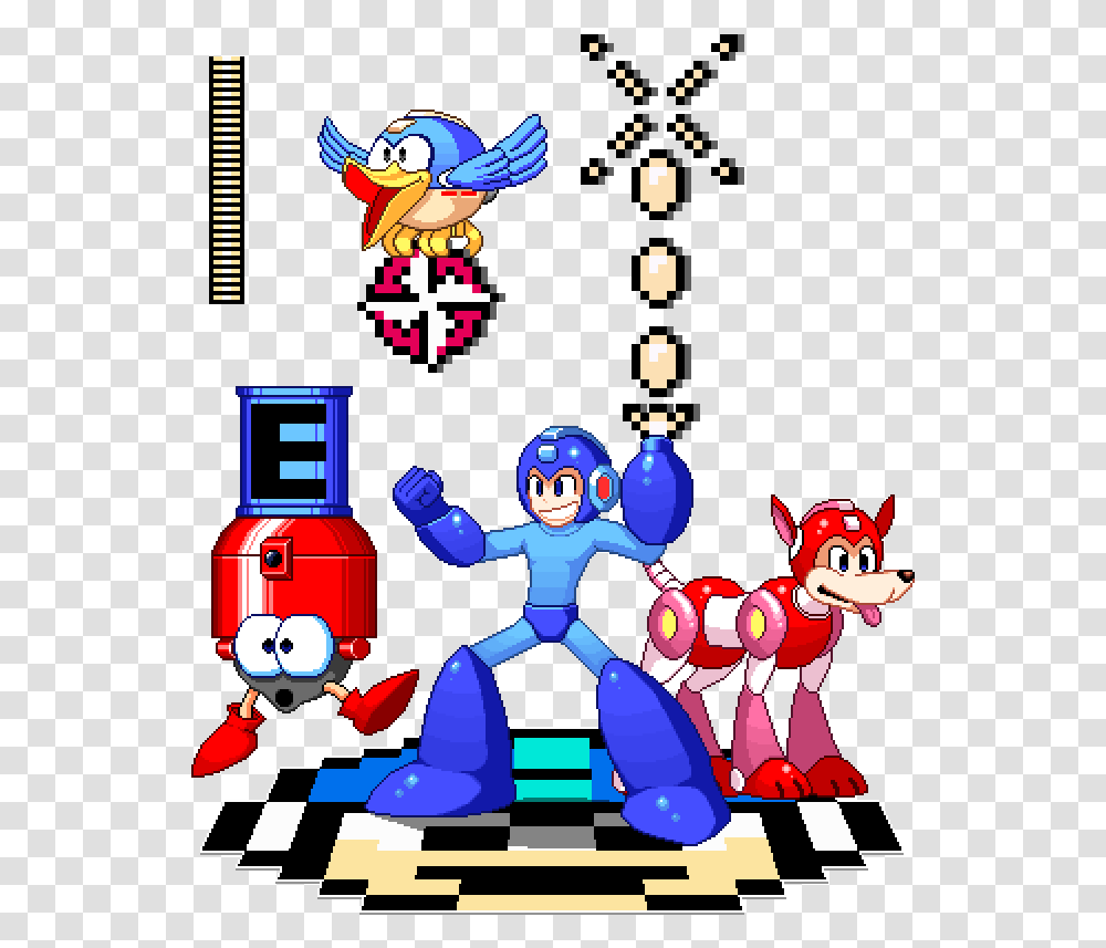 Megaman 30th B Day Cartoon, Super Mario, Crowd Transparent Png