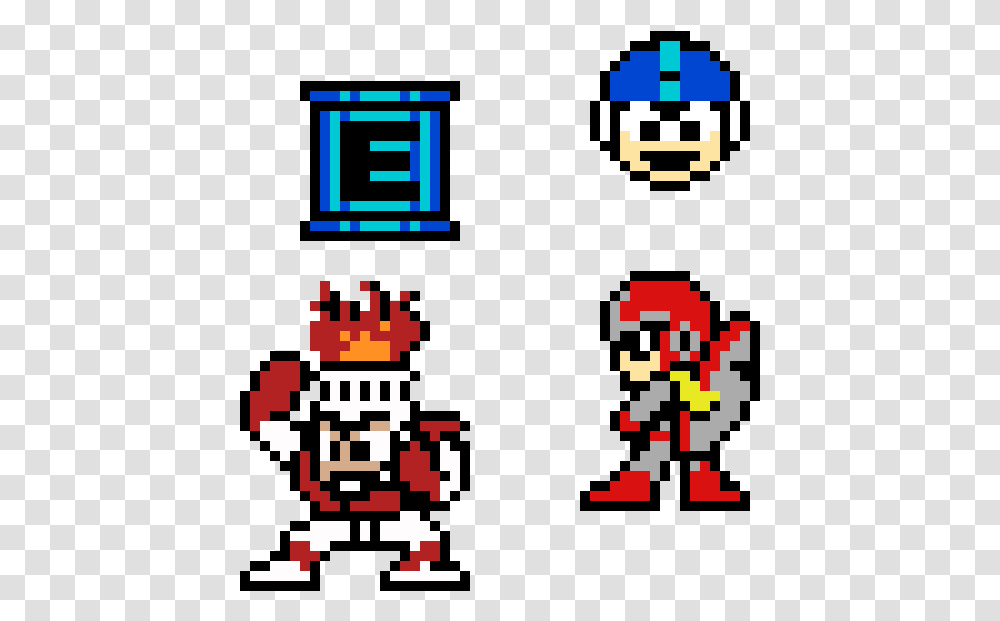 Megaman 8 Bit Protoman, Super Mario, Pac Man Transparent Png