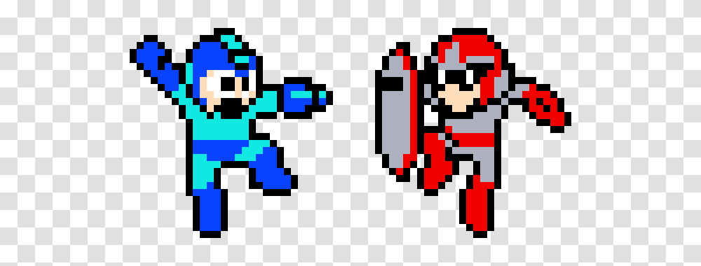 Megaman And Protoman Pixel Art Maker, Pac Man, Super Mario, Minecraft Transparent Png