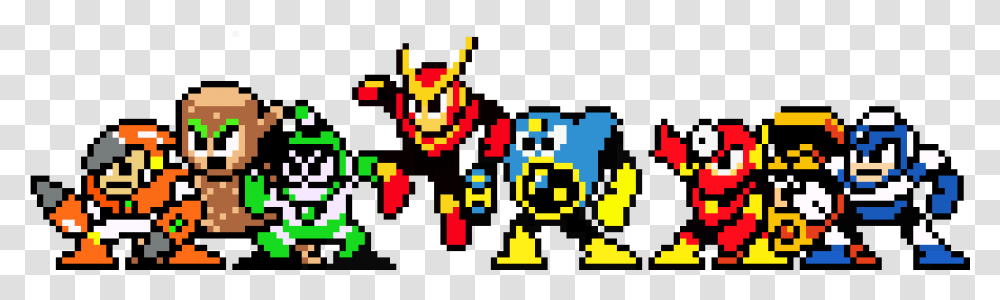 Megaman Pixel Robot Masters, Pac Man Transparent Png