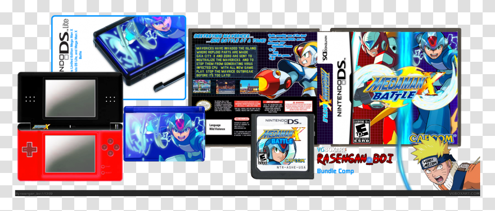 Megaman X Battle Nintendo Ds Box Art Cover By Rasenganboi Super, Monitor, Person, Tablet Computer, Pac Man Transparent Png
