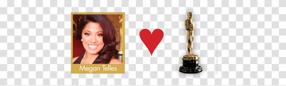 Megan Telles I Love The Oscars Gold Knight Latest Step Cutting, Person, Human, Face, Hair Transparent Png