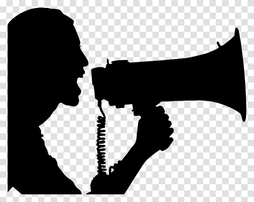 Megaphone Silhouette Drawing Computer Icons, Gray, World Of Warcraft Transparent Png