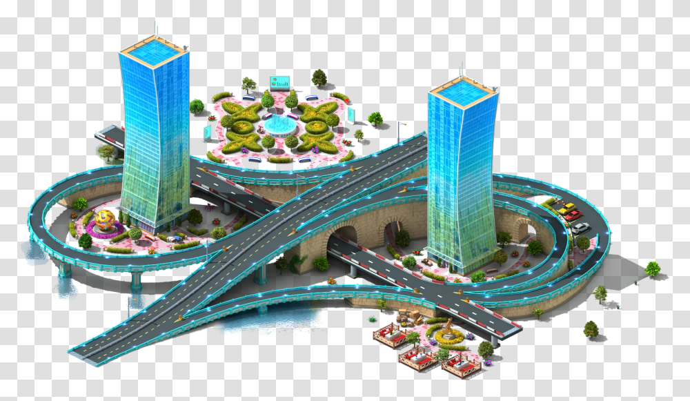 Megapolis Wiki Roller Coaster, Road, City, Urban, Building Transparent Png