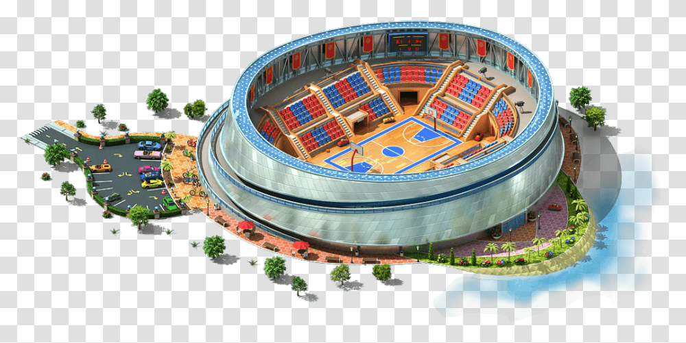 Megapolis Wiki Scale Model Basketball Stadium, Arcade Game Machine, Boat, Vehicle, Transportation Transparent Png