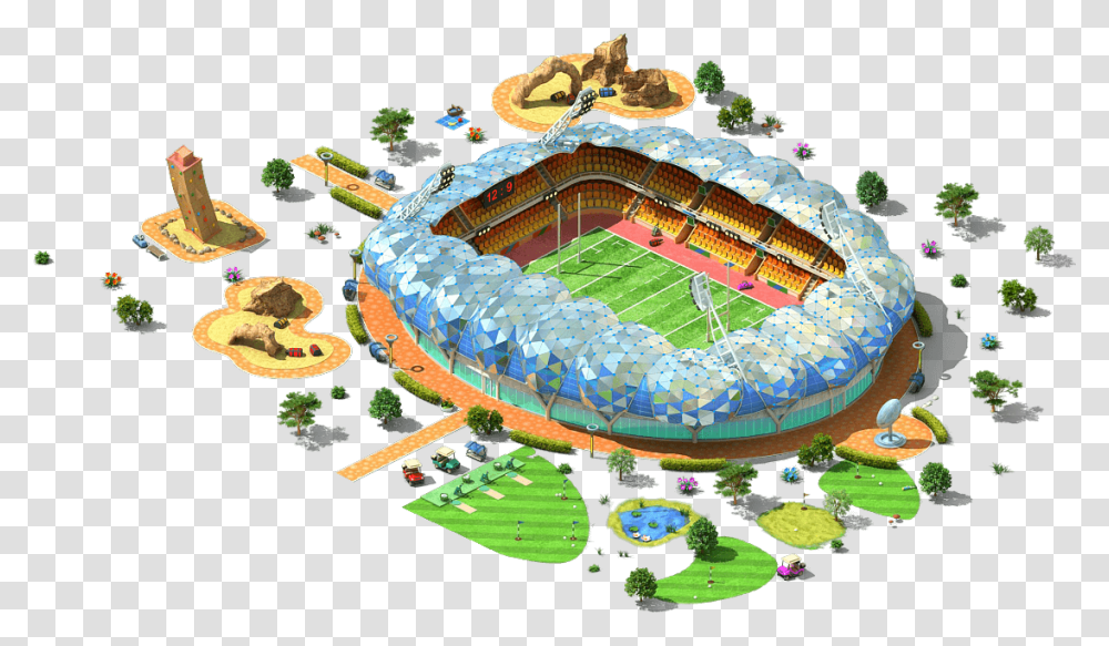 Megapolis Wiki Soccer Specific Stadium, Building, Arena, Birthday Cake, Dessert Transparent Png